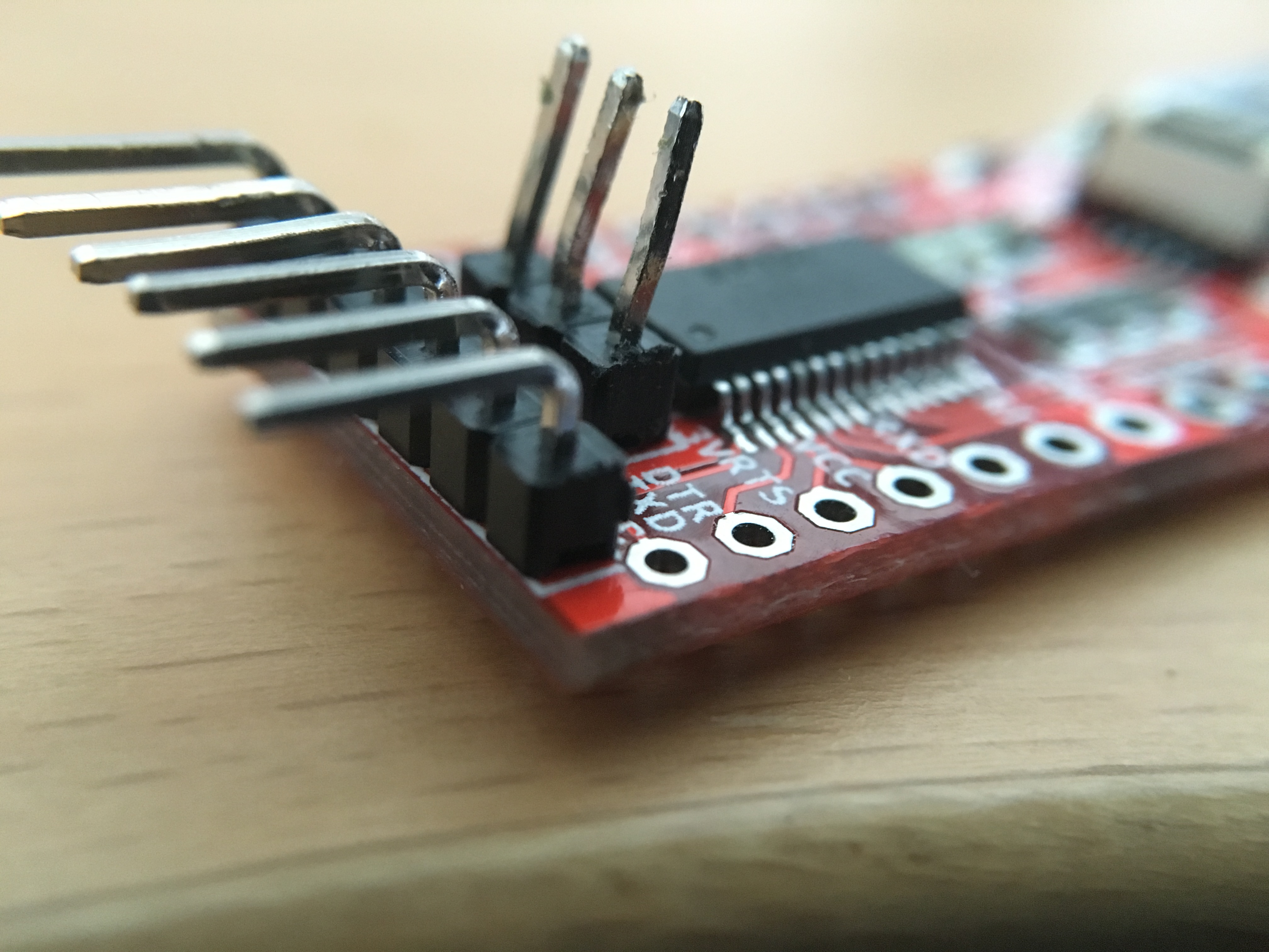 Header pins of the Programmer